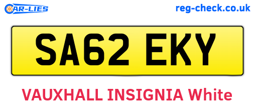 SA62EKY are the vehicle registration plates.