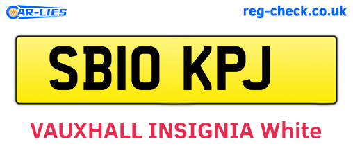 SB10KPJ are the vehicle registration plates.
