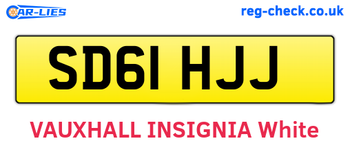 SD61HJJ are the vehicle registration plates.