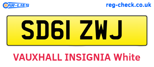 SD61ZWJ are the vehicle registration plates.