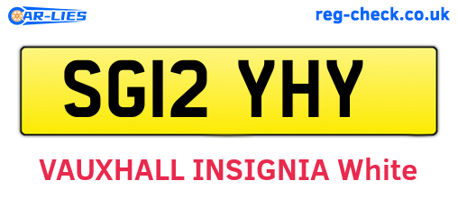 SG12YHY are the vehicle registration plates.