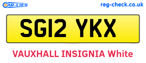 SG12YKX are the vehicle registration plates.