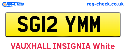 SG12YMM are the vehicle registration plates.