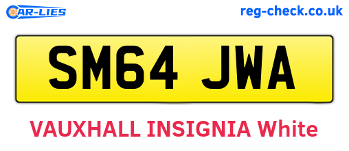 SM64JWA are the vehicle registration plates.