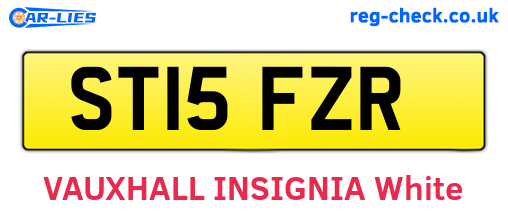 ST15FZR are the vehicle registration plates.