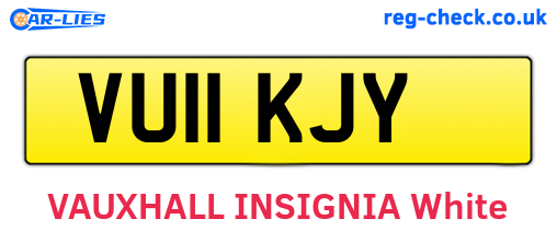 VU11KJY are the vehicle registration plates.