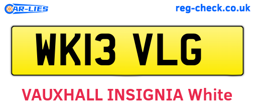 WK13VLG are the vehicle registration plates.