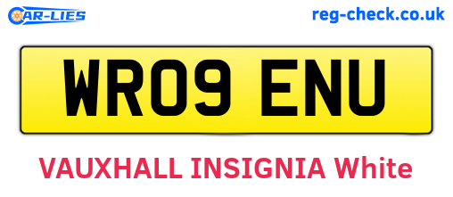 WR09ENU are the vehicle registration plates.