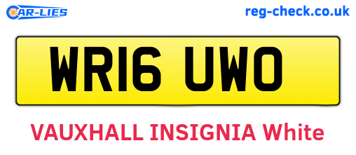 WR16UWO are the vehicle registration plates.