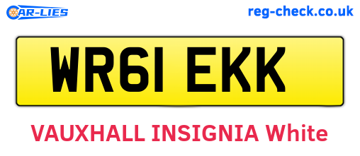 WR61EKK are the vehicle registration plates.