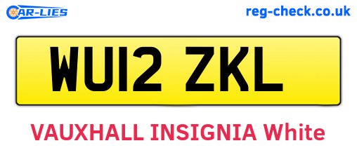 WU12ZKL are the vehicle registration plates.