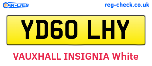 YD60LHY are the vehicle registration plates.