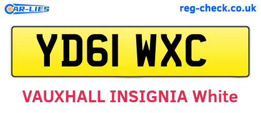 YD61WXC are the vehicle registration plates.