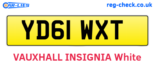 YD61WXT are the vehicle registration plates.