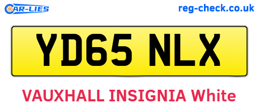 YD65NLX are the vehicle registration plates.
