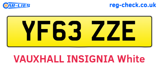 YF63ZZE are the vehicle registration plates.