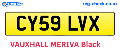 CY59LVX are the vehicle registration plates.