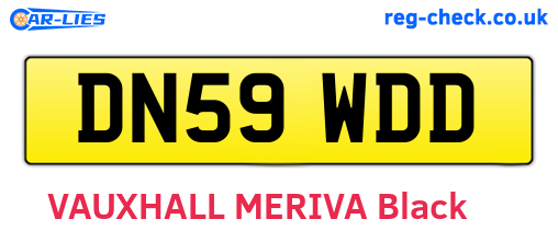 DN59WDD are the vehicle registration plates.