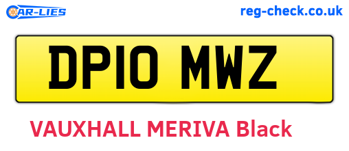 DP10MWZ are the vehicle registration plates.