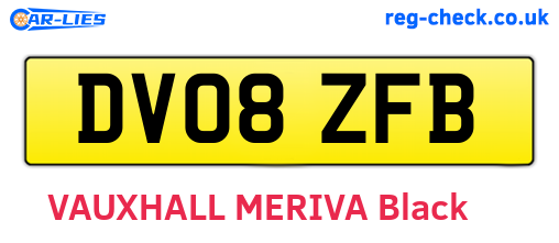 DV08ZFB are the vehicle registration plates.
