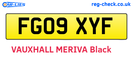 FG09XYF are the vehicle registration plates.