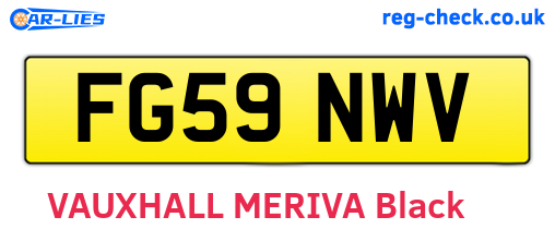FG59NWV are the vehicle registration plates.
