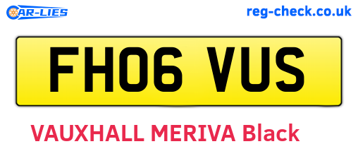 FH06VUS are the vehicle registration plates.