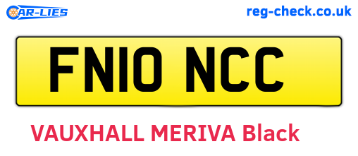 FN10NCC are the vehicle registration plates.