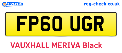 FP60UGR are the vehicle registration plates.