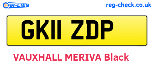 GK11ZDP are the vehicle registration plates.