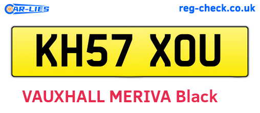 KH57XOU are the vehicle registration plates.