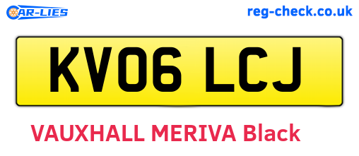 KV06LCJ are the vehicle registration plates.