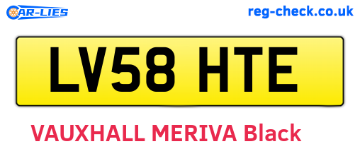 LV58HTE are the vehicle registration plates.