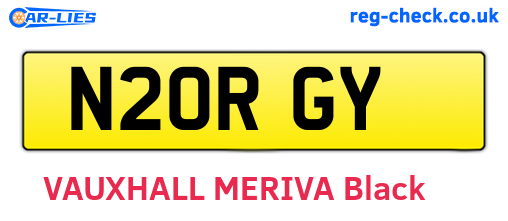 N20RGY are the vehicle registration plates.