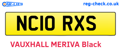 NC10RXS are the vehicle registration plates.