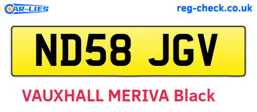 ND58JGV are the vehicle registration plates.