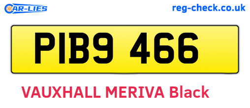 PIB9466 are the vehicle registration plates.