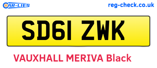SD61ZWK are the vehicle registration plates.