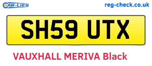 SH59UTX are the vehicle registration plates.