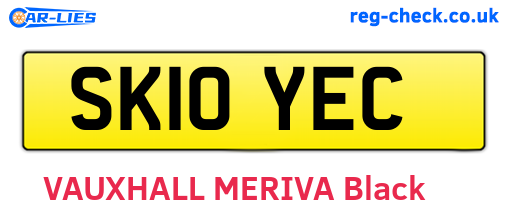 SK10YEC are the vehicle registration plates.