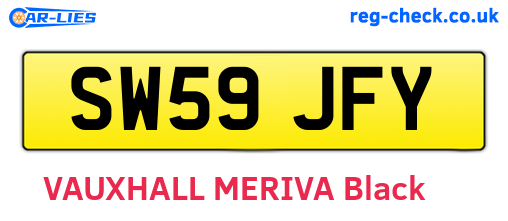 SW59JFY are the vehicle registration plates.