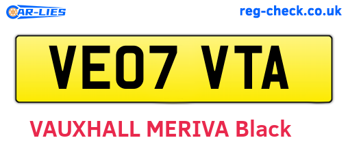 VE07VTA are the vehicle registration plates.