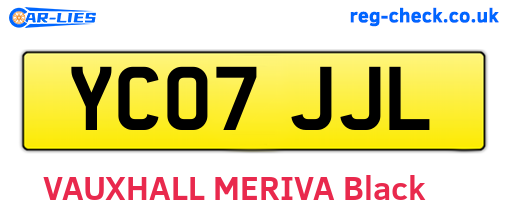 YC07JJL are the vehicle registration plates.