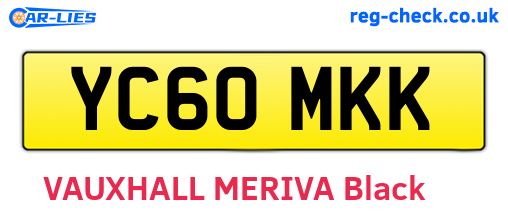 YC60MKK are the vehicle registration plates.