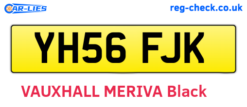 YH56FJK are the vehicle registration plates.