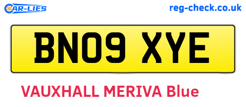 BN09XYE are the vehicle registration plates.