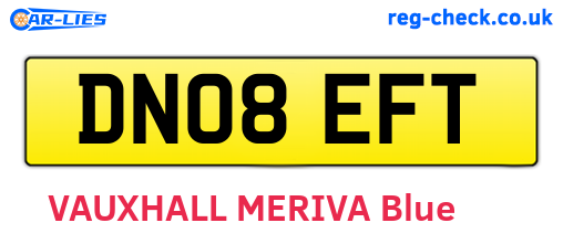 DN08EFT are the vehicle registration plates.
