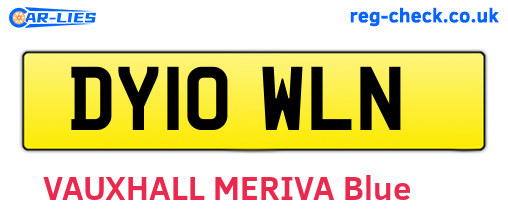 DY10WLN are the vehicle registration plates.