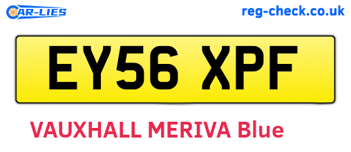 EY56XPF are the vehicle registration plates.