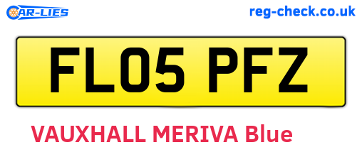 FL05PFZ are the vehicle registration plates.